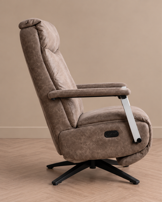 Relaxxx Mareno – elektrische relaxfauteuil in bull leder, aanzicht 2