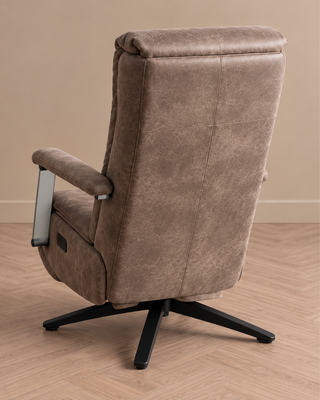 Relaxxx Mareno – elektrische relaxfauteuil in bull leder, aanzicht 4