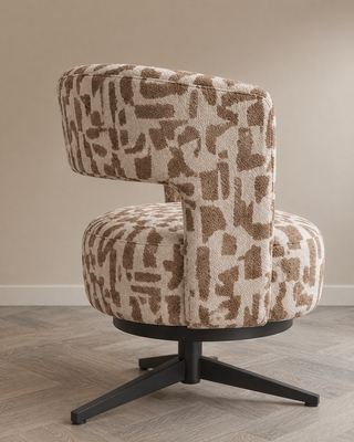 Relaxxx Mavero – draaifauteuil met zwarte metalen voet, aanzicht 2
