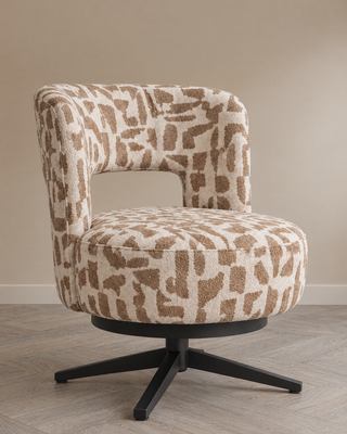 Relaxxx Mavero – draaifauteuil met zwarte metalen voet