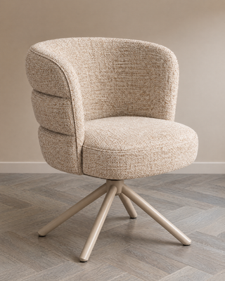 Relaxxx Nuvia – draaifauteuil in beige geweven stof
