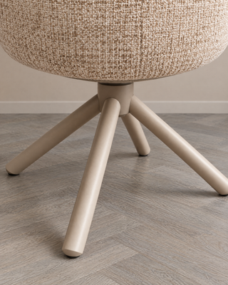 Relaxxx Nuvia – draaifauteuil in beige geweven stof, aanzicht 4
