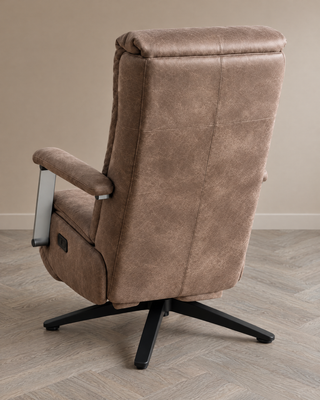 Relaxxx Mareno – elektrische relaxfauteuil in bull leder, aanzicht 4